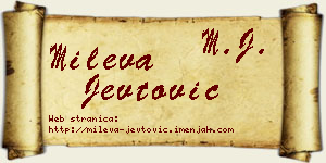 Mileva Jevtović vizit kartica